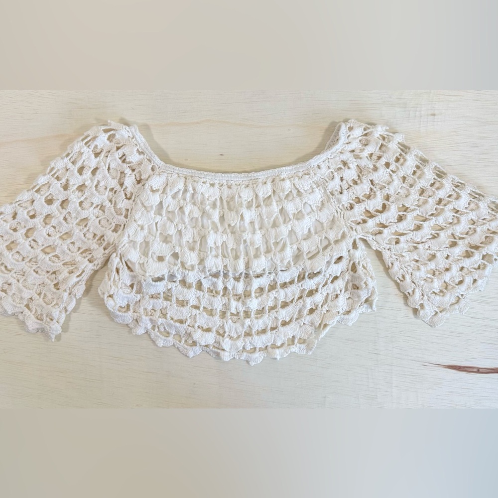 Free People Flook the Label white lace Crochet Set size S - Picture 2 of 13